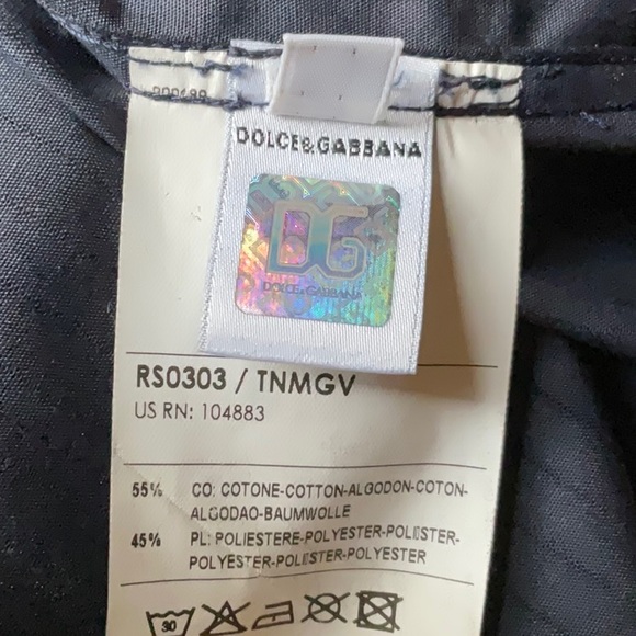 Dolce & Gabbana long sleeve button down Dark Blue Slim - M 48 - Picture 6 of 6